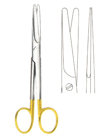 SCISSORS WITH TUNGSTEN CARBIDE INSERTS