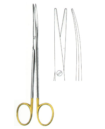 SCISSORS WITH TUNGSTEN CARBIDE INSERTS